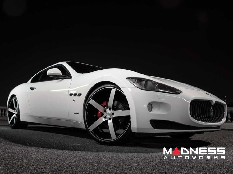 Maserati Granturismo Custom Wheels Vvs Cv3 By Vossen Black Silver